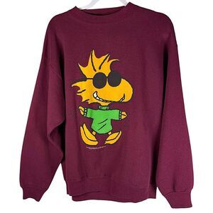 Peanuts Vintage 70’s large Snoopy Joe Cool Woodstock Double Sided sweater